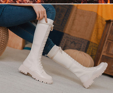 Uus mudel kahes värvitoonis paeltega naiste saapad