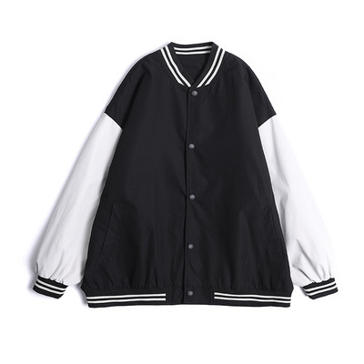 Φαρδύ μοντέλο ελατηριωτό μπουφάν και κούμπωμα με κουμπί