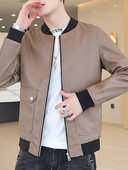 Taskutega ja kummiga meeste nahktagi