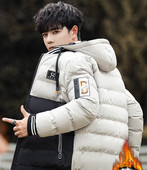 Meeste igapäevane soe mantel kapuutsiga - kolme värvi