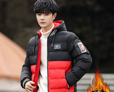 Meeste igapäevane soe mantel kapuutsiga - kolme värvi