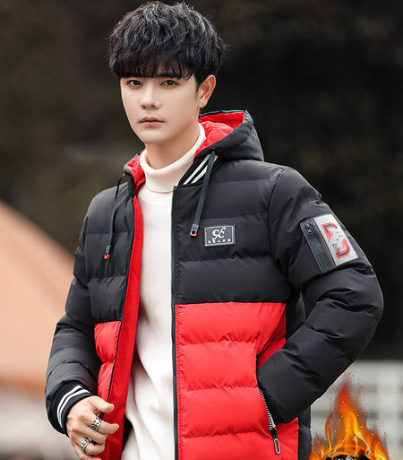 Meeste igapäevane soe mantel kapuutsiga - kolme värvi