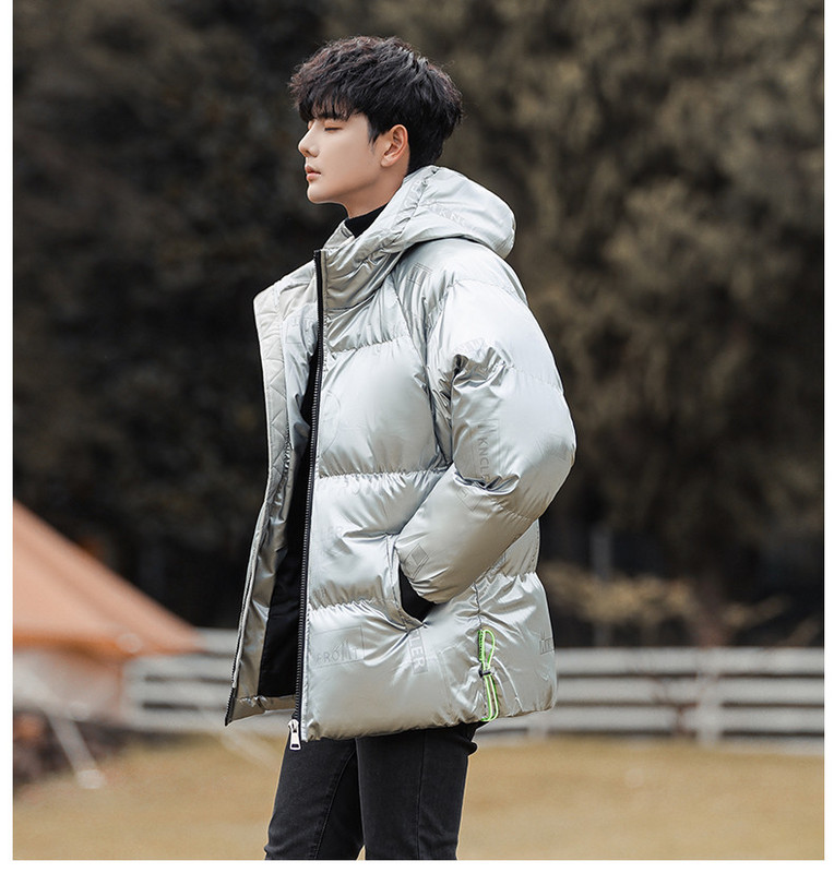 Meeste jope lai kapuutsiga ja lukuga mudel