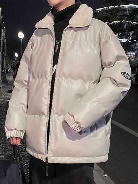 Tõmblukuga soe talvejope meestele