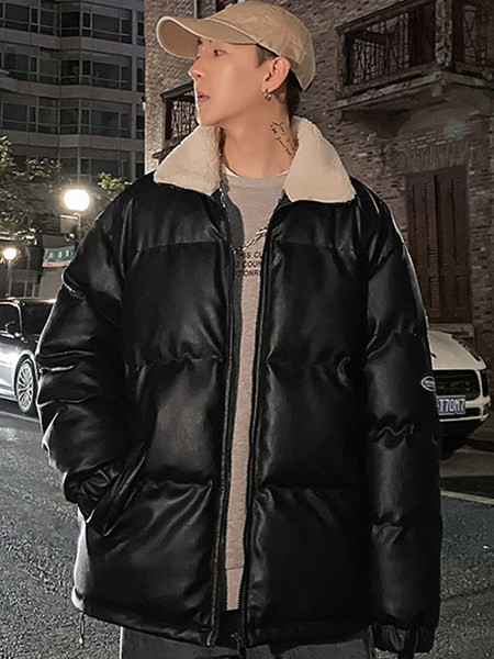 Tõmblukuga soe talvejope meestele