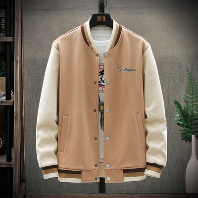 Igapäevane nööpide ja kirjaga meeste jope