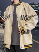 Uut mudelit nööpidega kunstnahast meeste pesapallijope