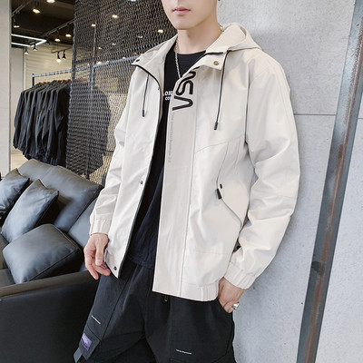 Meeste vabaaja jakk kapuutsi ja lipsudega