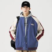 Nööpide ja madala kraega meeste kevadjope