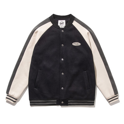 Nööpide ja madala kraega meeste kevadjope