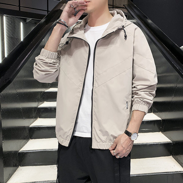 Férfi kabát kapucnival és cipzárral - négy színben