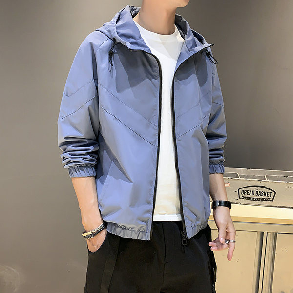 Férfi kabát kapucnival és cipzárral - négy színben