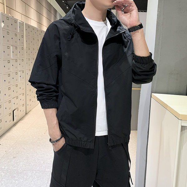 Férfi kabát kapucnival és cipzárral - négy színben