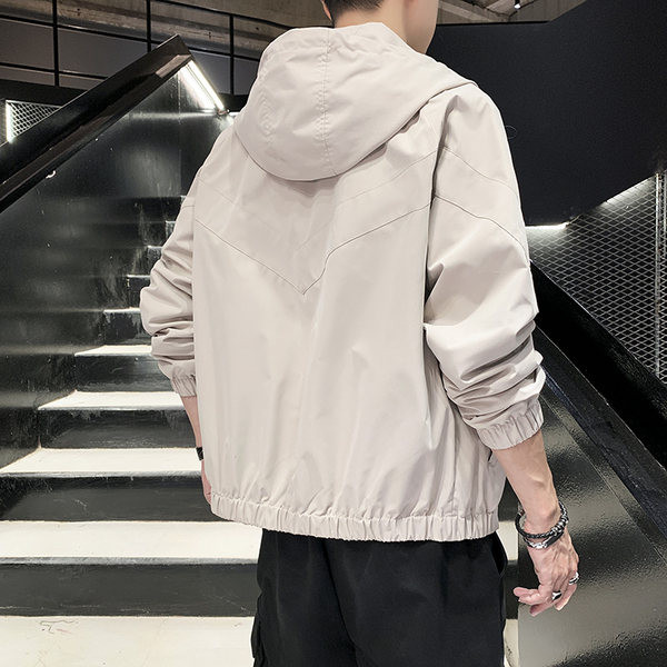 Férfi kabát kapucnival és cipzárral - négy színben