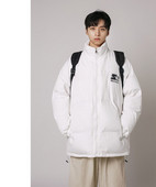 Ανδρικό χειμωνιάτικο μπουφάν με ψηλό γιακά και έμβλημα