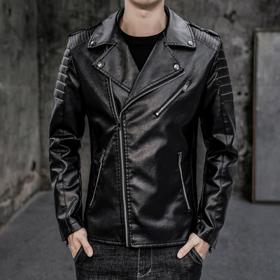 Klassikalise kraega meeste nahktagi