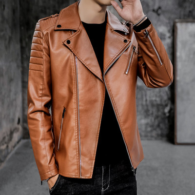 Klassikalise kraega meeste nahktagi