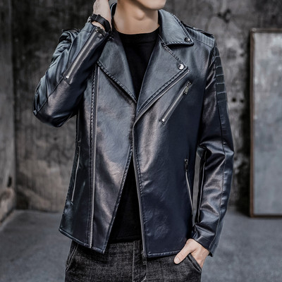 Klassikalise kraega meeste nahktagi