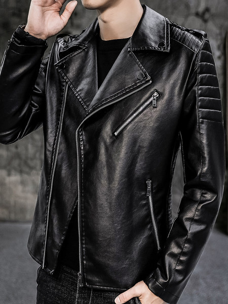 Klassikalise kraega meeste nahktagi