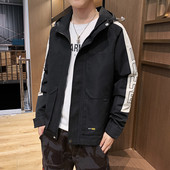 Kapuutsi ja taskutega meeste sügisjope