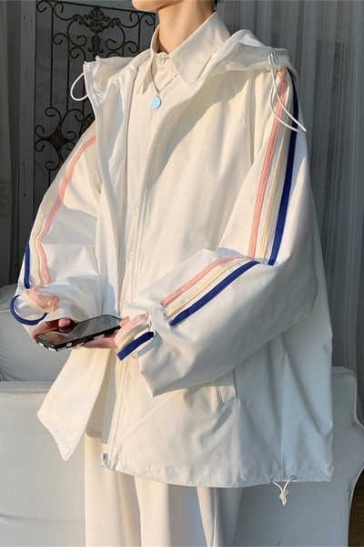 Uus mudel kapuutsiga meeste kevadjope - kolme värvi