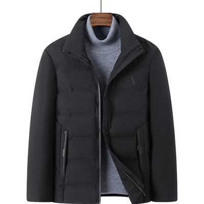 Téli férfi kabát alacsony gallérral