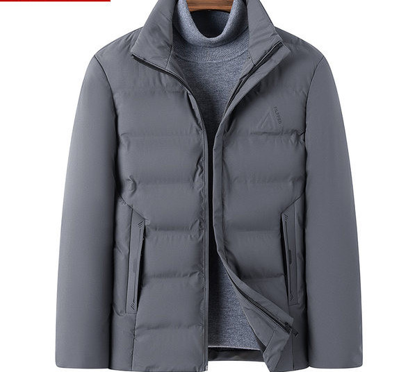 Téli férfi kabát alacsony gallérral