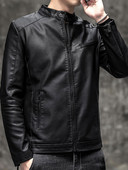 Öko-nahast liibuva mudeliga kevad-sügis meeste jope