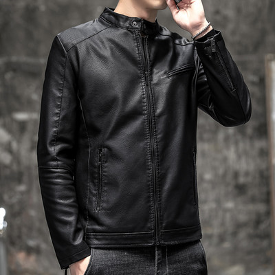 Öko-nahast liibuva mudeliga kevad-sügis meeste jope