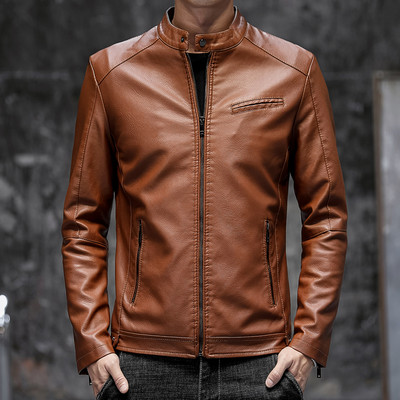 Öko-nahast liibuva mudeliga kevad-sügis meeste jope