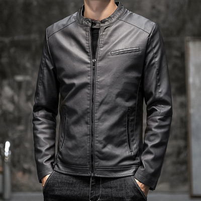 Öko-nahast liibuva mudeliga kevad-sügis meeste jope