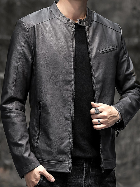 Öko-nahast liibuva mudeliga kevad-sügis meeste jope