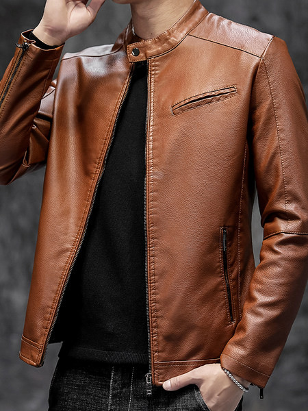 Öko-nahast liibuva mudeliga kevad-sügis meeste jope