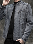 Férfi farmerdzseki cipzárral