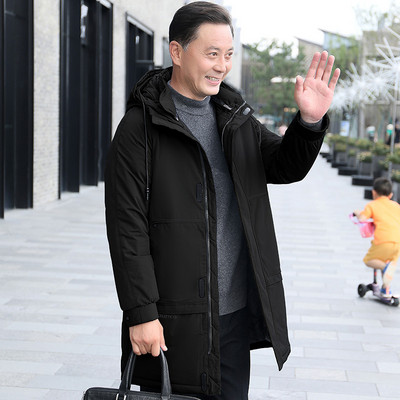 Geaca barbati cu gluga si buzunare - model lung