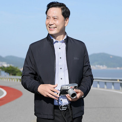 Tavaszi férfi kabát cipzárral kapucni nélkül - többféle színben