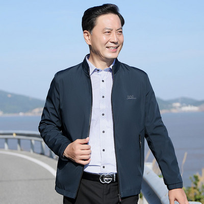 Tavaszi férfi kabát cipzárral kapucni nélkül - többféle színben