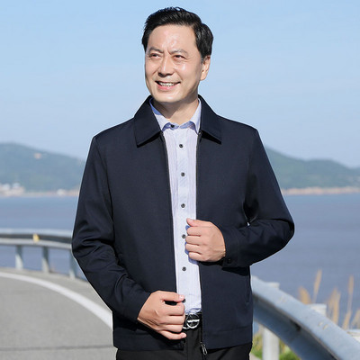 Tavaszi férfi kabát cipzárral kapucni nélkül - többféle színben