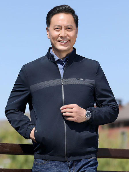 Tavaszi férfi kabát cipzárral kapucni nélkül - többféle színben