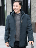 Férfi téli kabát cipzárral két színben