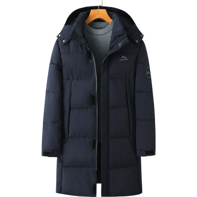 Ανδρικό χειμωνιάτικο μπουφάν με κουκούλα και χοντρή φόδρα