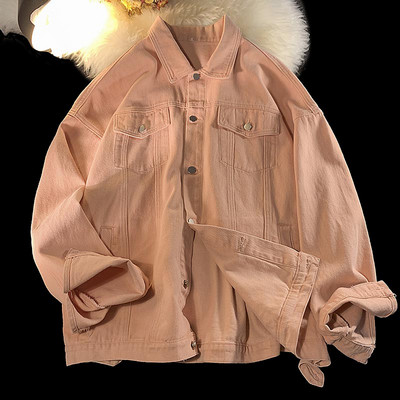 Tasuta mudel teksajakk meestele nööpide ja taskutega