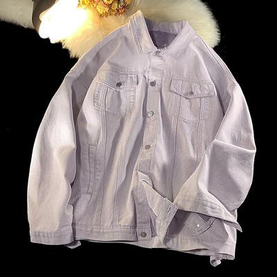 Tasuta mudel teksajakk meestele nööpide ja taskutega