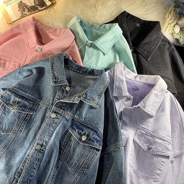 Tasuta mudel teksajakk meestele nööpide ja taskutega