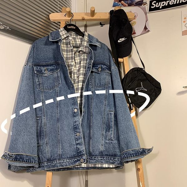 Tasuta mudel teksajakk meestele nööpide ja taskutega