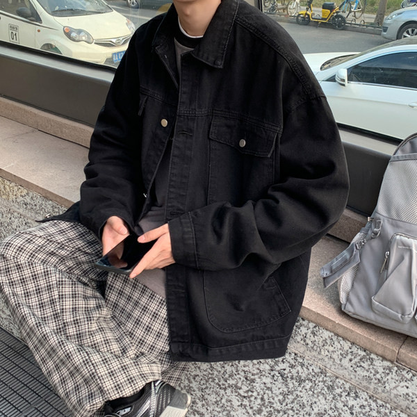 Nööpidega meeste teksajakk