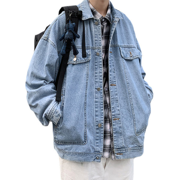 Nööpidega meeste teksajakk