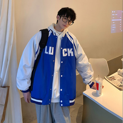 Laia mudeliga ümara kaelusega meeste pesapallijope