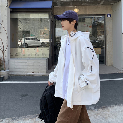 Férfi sportdzseki kapucnival - tavaszra alkalmas