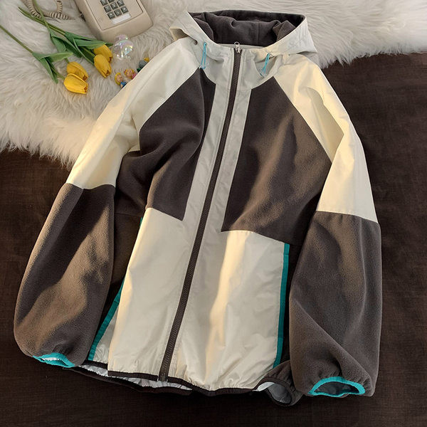 Kapuutsi ja lukuga meeste jope - kolme värvi